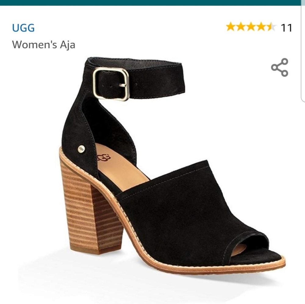 UGG sueded Aja womens heels ankle strap sandal